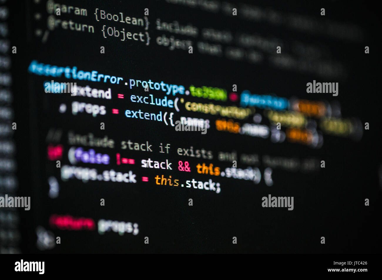 Software-Entwickler-Programmier-code Stockfoto