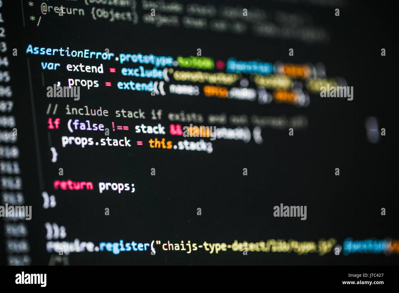 Software-Entwickler-Programmier-code Stockfoto