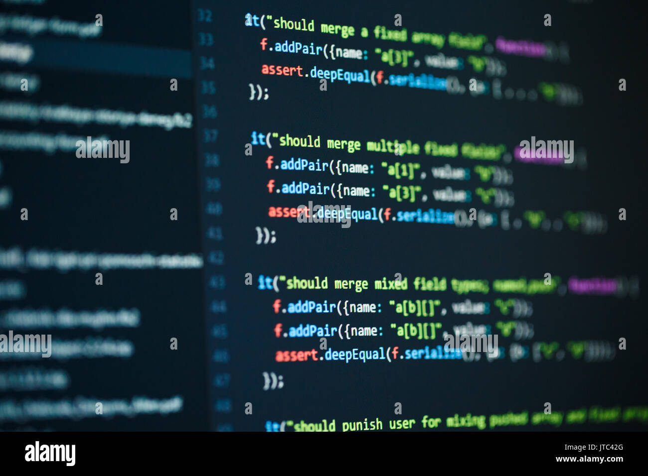 Software Computer Programmier-code Stockfoto