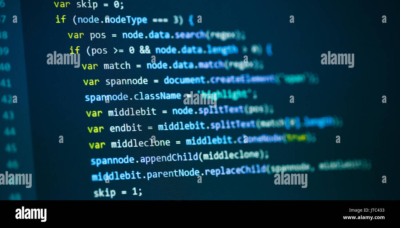 Software Computer Programmier-code Stockfoto