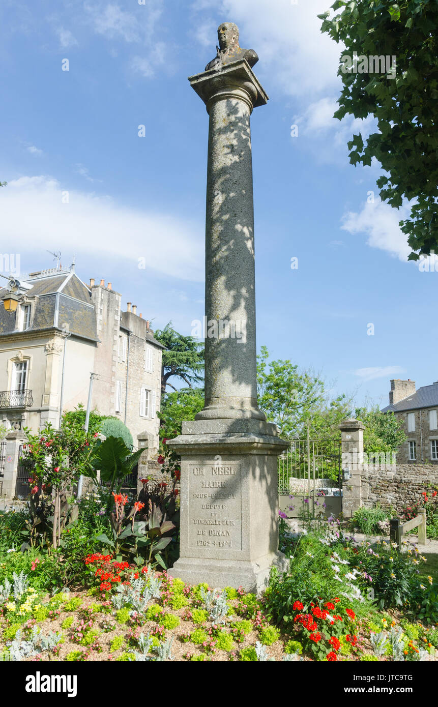 Jardin Anglais in der mittelalterlichen Stadt Dinan Bretagne, North Western Frankreich Stockfoto