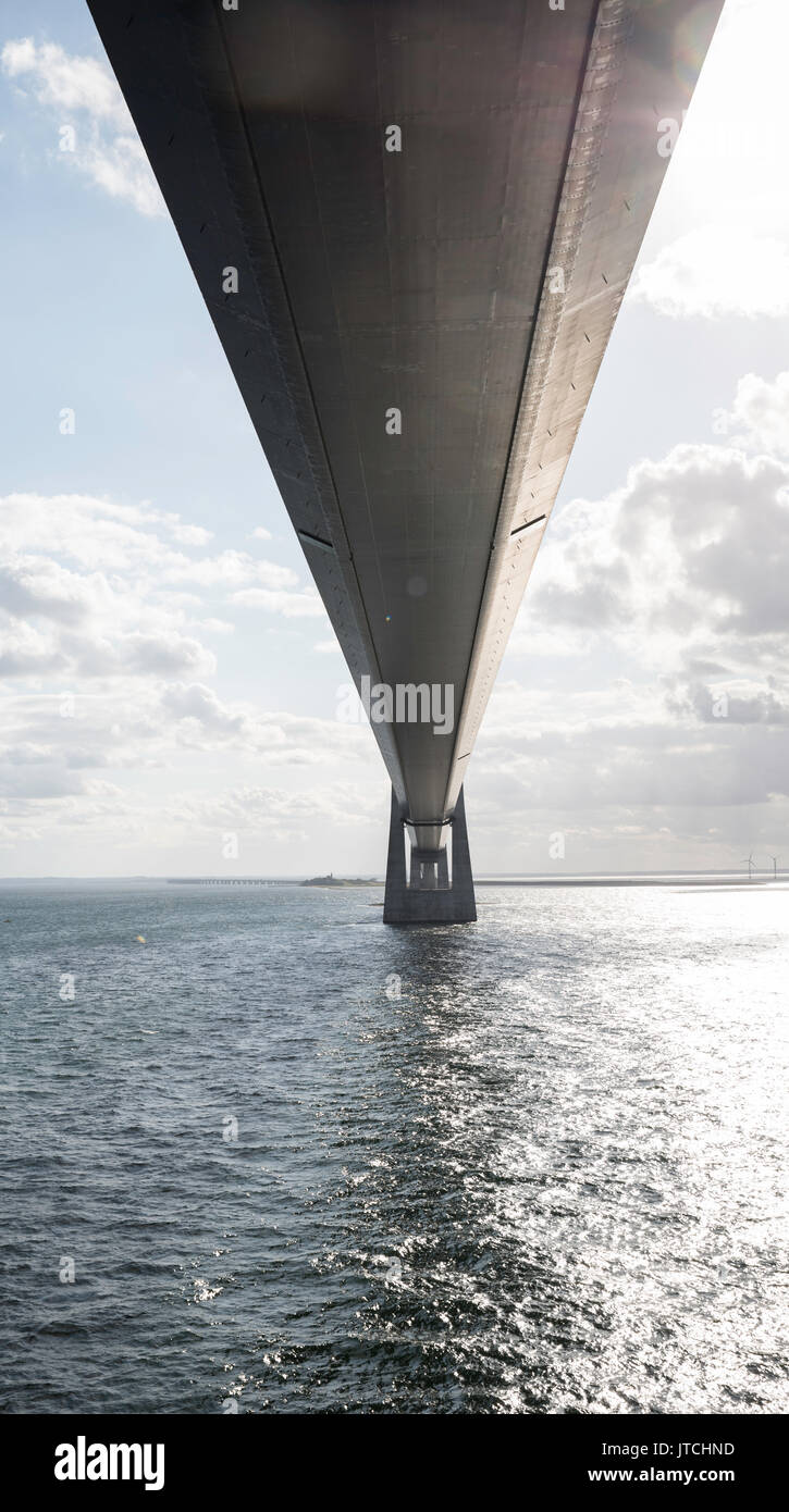 Suspension Bridge Großer Belt in Dänemark zwischen Seeland und Fünen Stockfoto