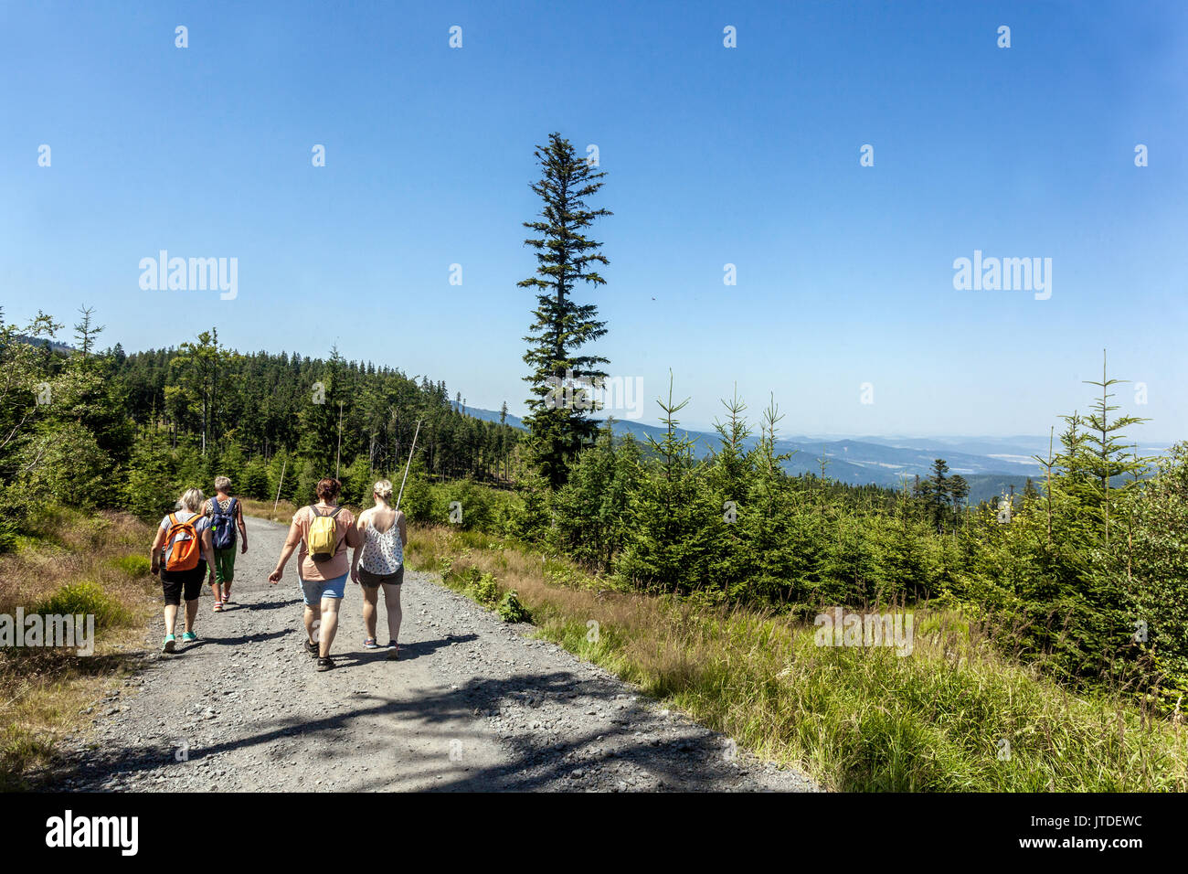 Sumava National Park, Tschechien, Touristen zu Fuß, Tschechien Stockfoto