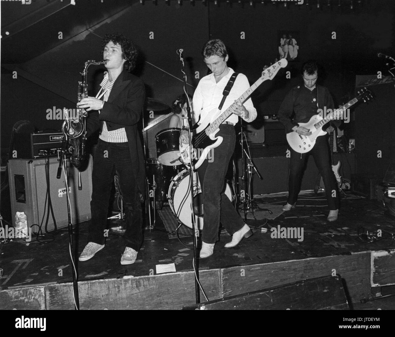 Britische Rockband die Methode live auf der Bühne in London, England am 11. Dezember 1978 durchführen. Stockfoto