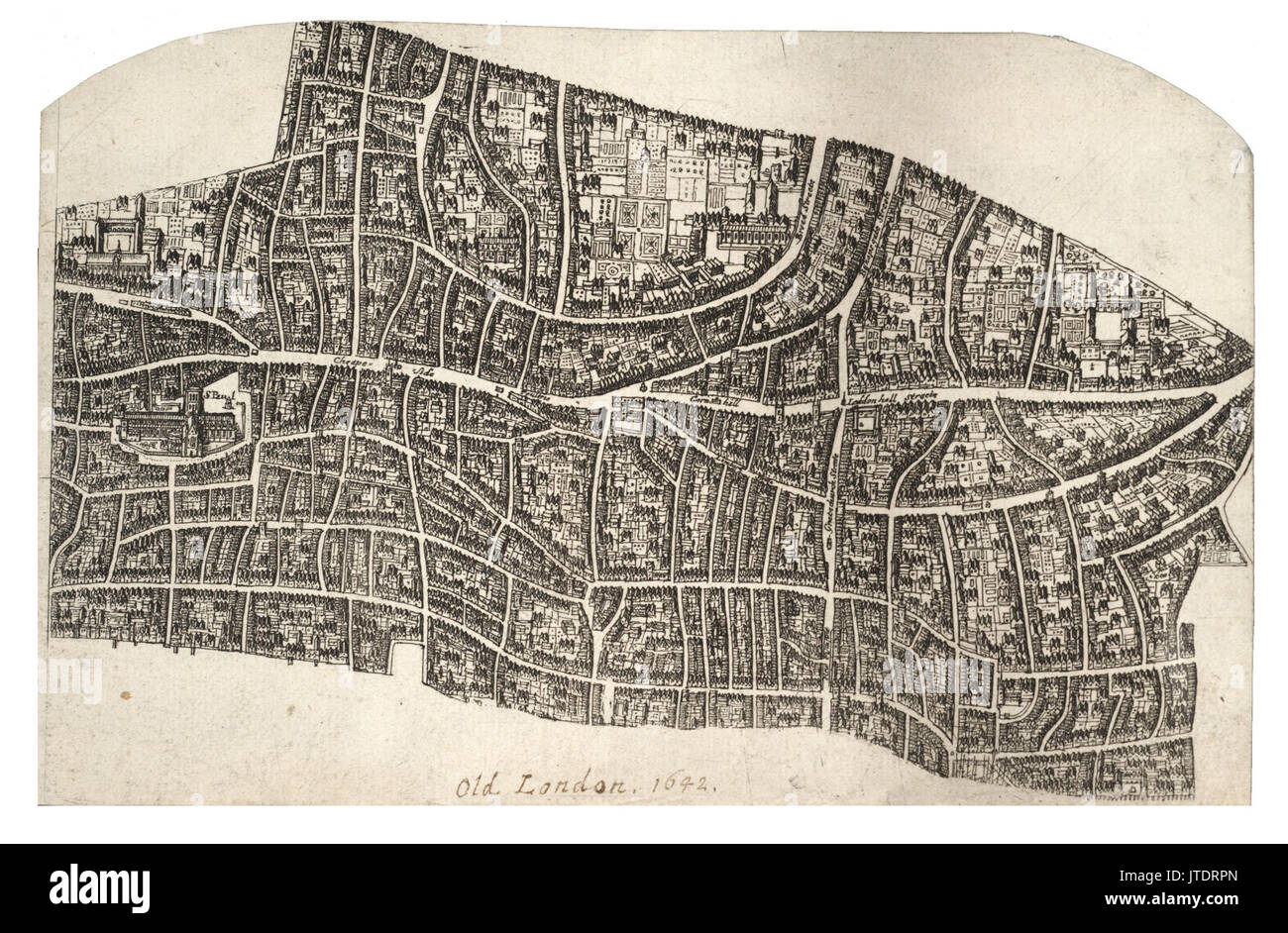 Wenzel Hollar London, bevor das Feuer (Zustand 1) Stockfoto