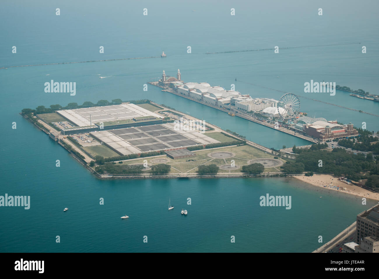 Lake Michigan von Chicago 360 Turm Stockfoto