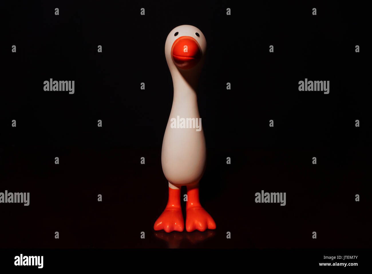 Rubber Duck Toy für ein Portrait posiert Stockfoto