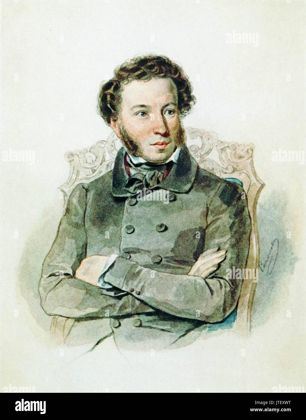 Puschkin Alexander, 1836 von Sokolov P Stockfoto