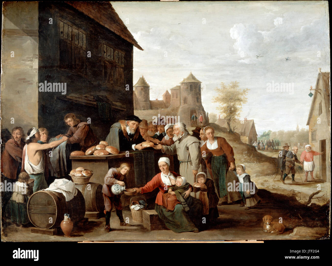 Teniers, David, der jüngere Die sieben leiblichen Werke der Barmherzigkeit Stockfoto