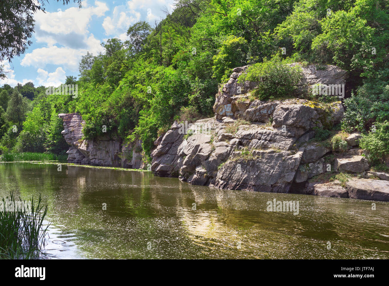 Malerischer Blick auf Buky Canyon, Region Cherkasy, Ukraine Stockfoto