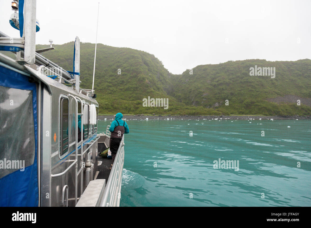 Boot in der Aialik Bay, Alaska, USA Stockfoto