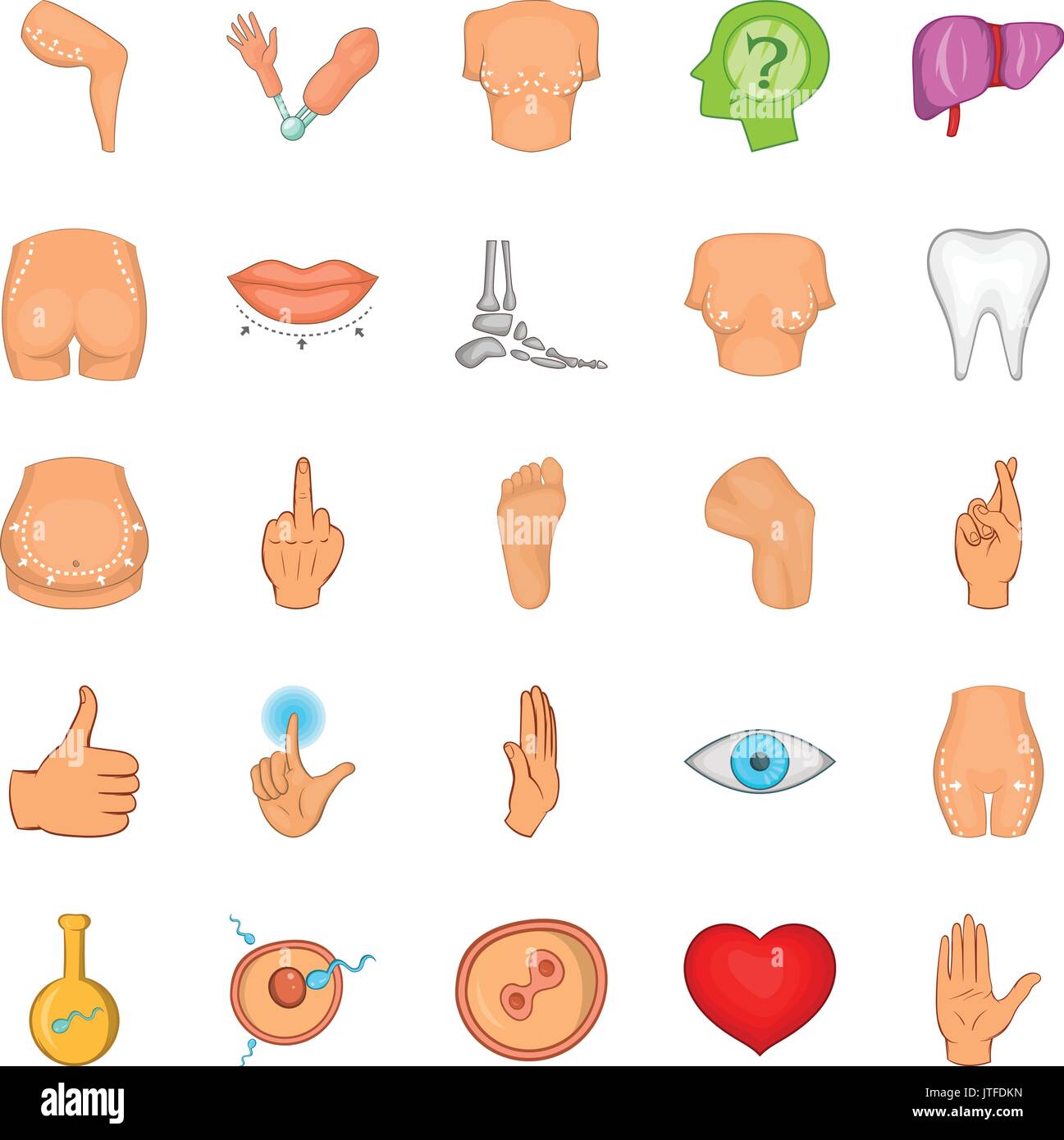 Körperteile menschen icons Stock-Vektorgrafiken kaufen - Alamy