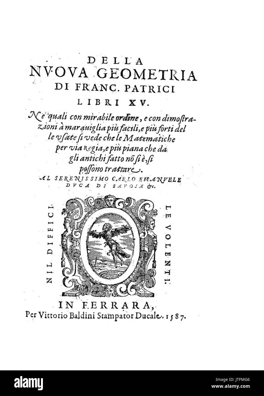 Patrizi della nuova geometria, 1587 104471 Stockfoto