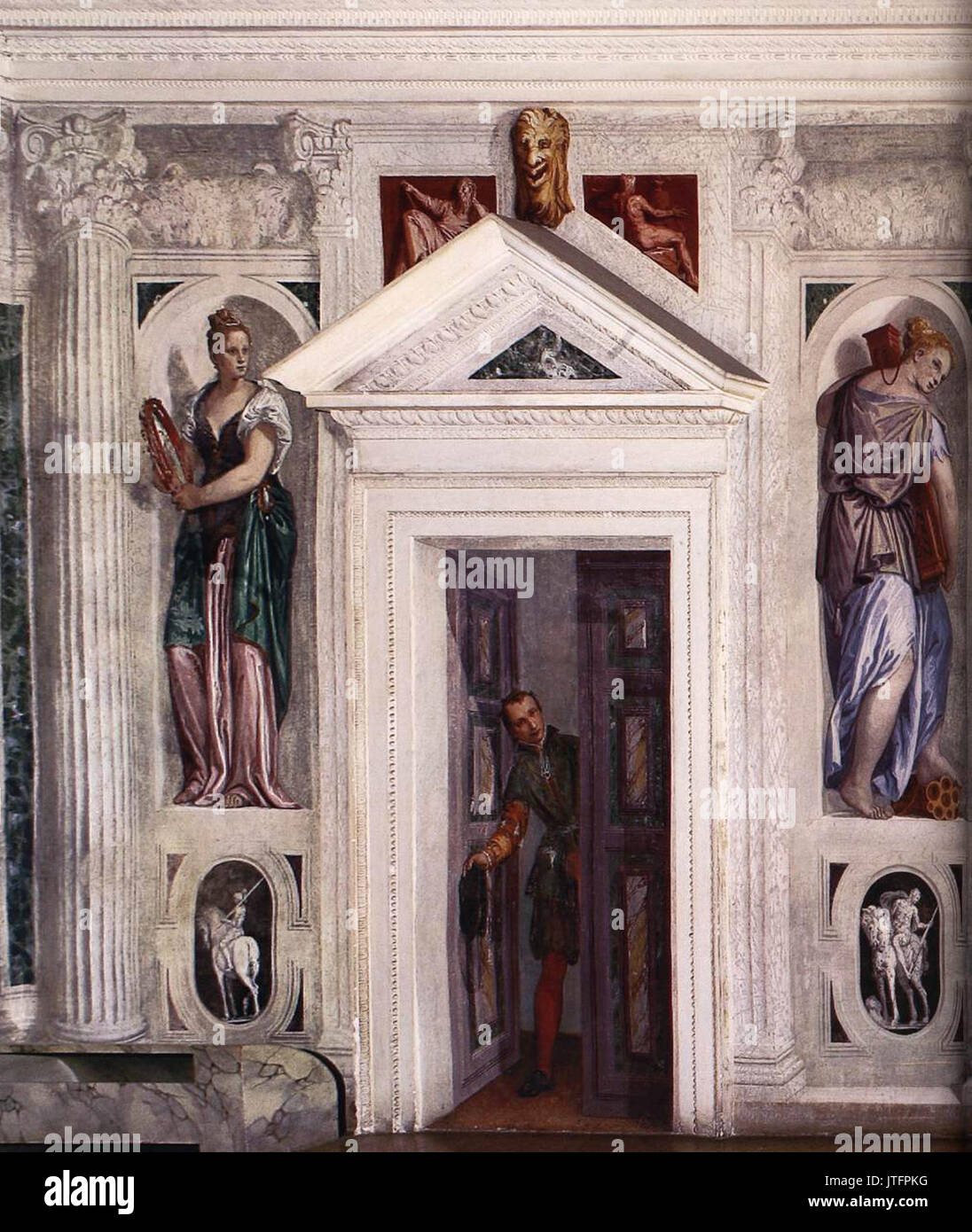 Paolo Veronese illusorisch Tür WGA24887 Stockfoto