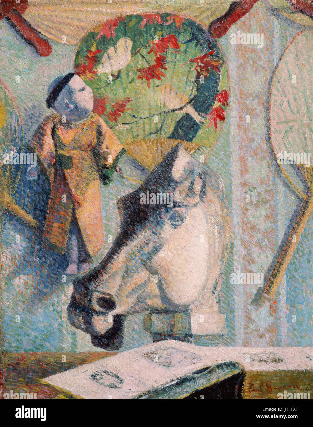 Paul Gauguin Stillleben mit Pferdekopf Stockfoto