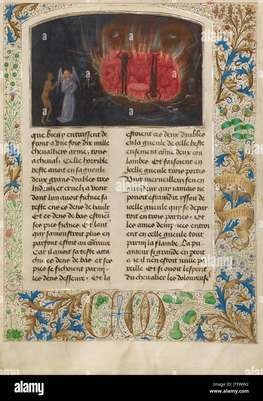 Simon Marmion (Flämisch, Aktiven 1450 1489) Das Tier Acheron Stockfoto