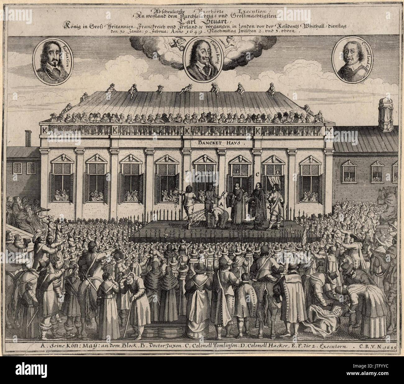 Die Durchführung von König Charles I von NPG Stockfoto