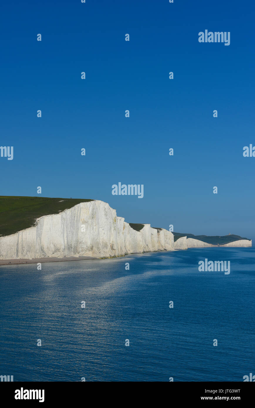 Die sieben Schwestern, von Seaford Kopf gesehen, East Sussex, Großbritannien Stockfoto