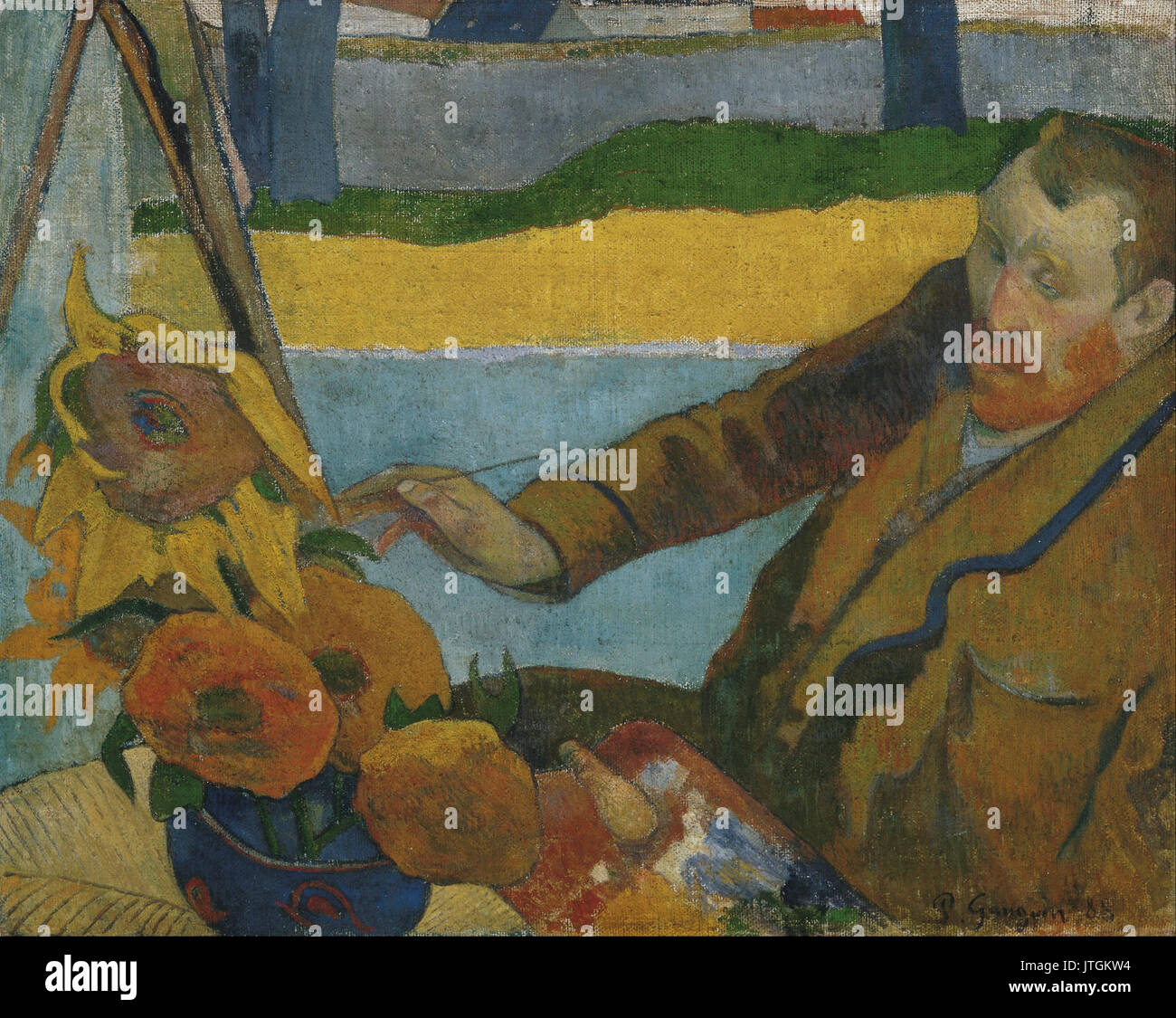 Paul Gauguin Vincent van Gogh Malerei Sonnenblumen Stockfoto