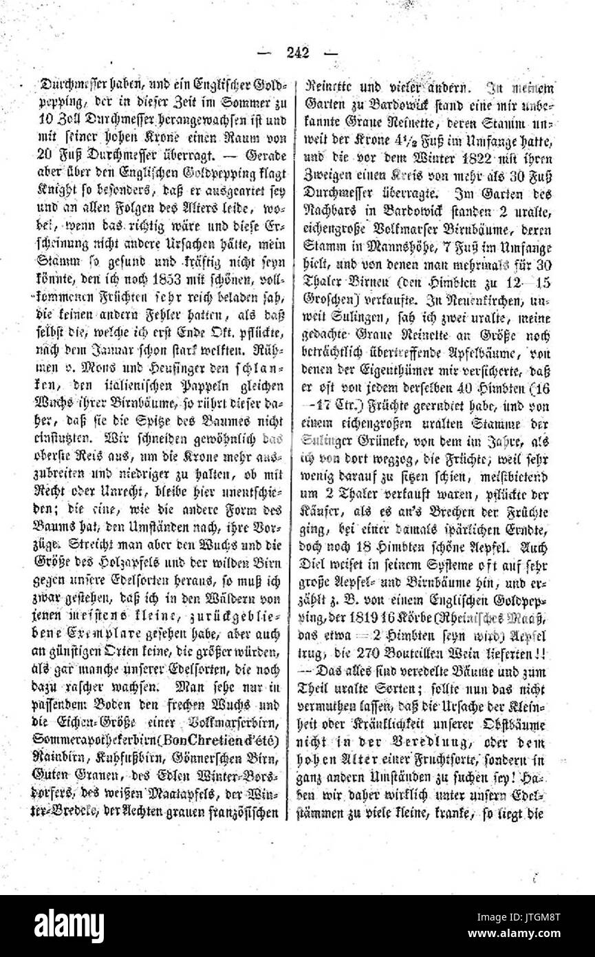 Pomologische Monatshefte Heft 1 242 Stockfoto