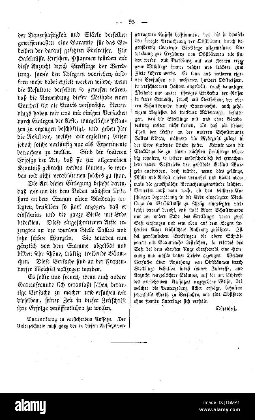 Pomologische Monatshefte Heft 1 095 Stockfoto