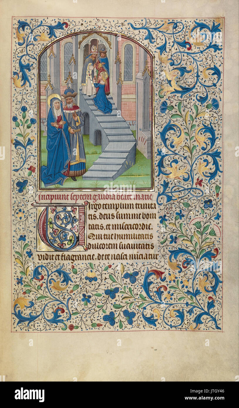 Willem Vrelant (Flämisch, gestorben 1481, Aktiven 1454 1481) Die Darstellung der Jungfrau im Tempel Stockfoto