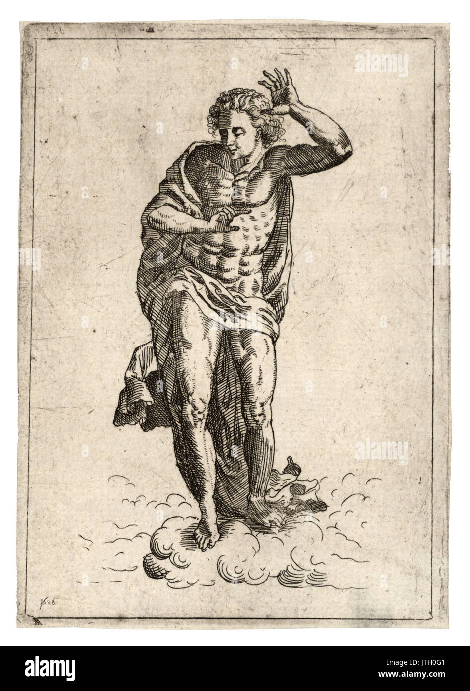 Wenzel Hollar Jesus in Michelangelos "Das Letzte Gericht" Stockfoto