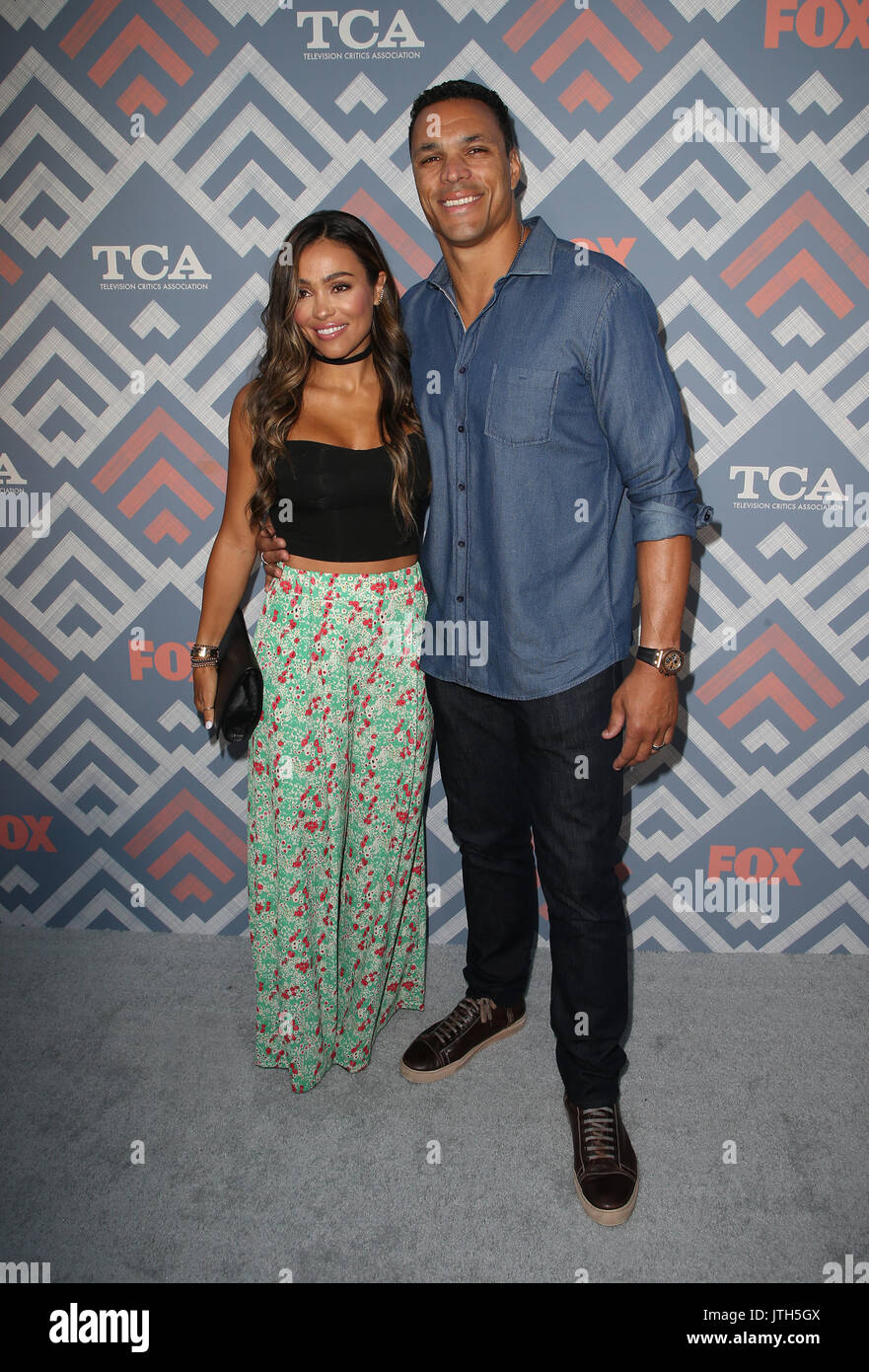 West Hollywood, CA. 8 Aug, 2017. Oktober Gonzalez, Tony Gonzalez, 2017 Sommer TCA Tour - Fox im Soho House in West Hollywood, Kalifornien am 8. August 2017. Credit: Faye Sadou/MediaPunch/Alamy leben Nachrichten Stockfoto