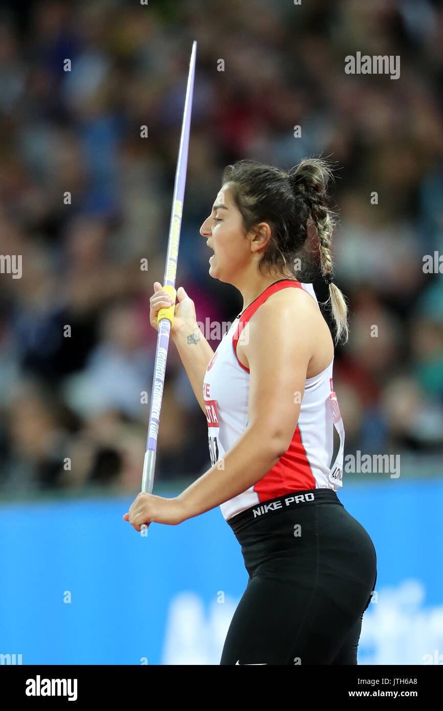 London Grossbritannien 08 Aug 17 Eda Tugsuz Vertretung Der Turkei In Der Frauen Speerwerfen Finale Bei Den 2017 Konkurrieren Iaaf Weltmeisterschaften Queen Elizabeth Olympic Park Stratford London Uk Foto Simon Balson Alamy Leben Nachrichten