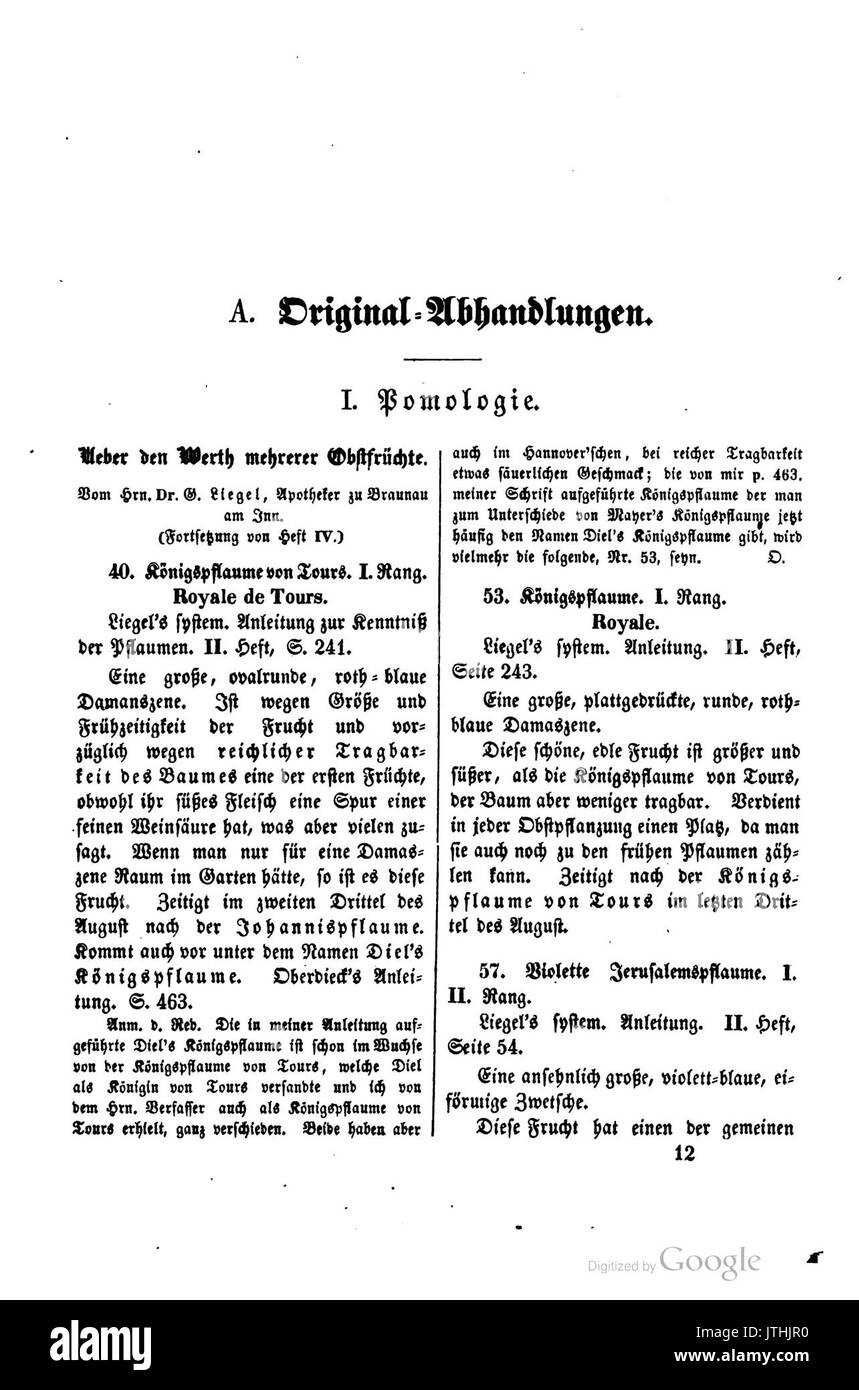 Pomologische Monatshefte Heft 1 153 Stockfoto