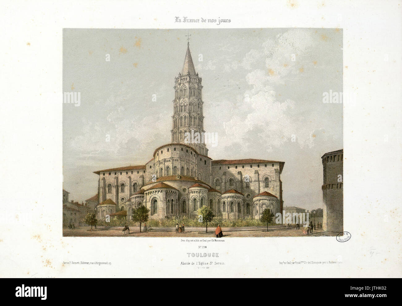 Toulouse Abside de l'Eglise de St. Sernin (de l'an 1097) Fonds Ancely B 315556101 ein Mercereau 7 054 Stockfoto
