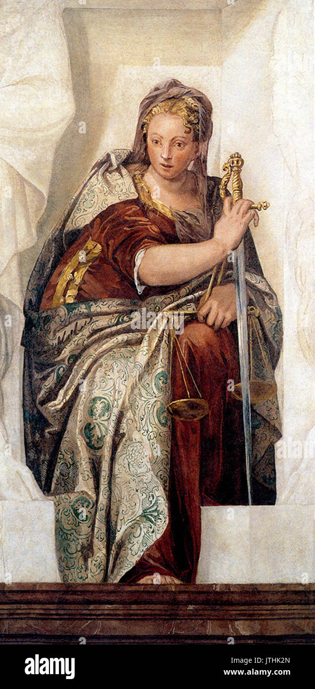 Paolo Veronese Giustizia (2) Dom Castelfranco Stockfoto