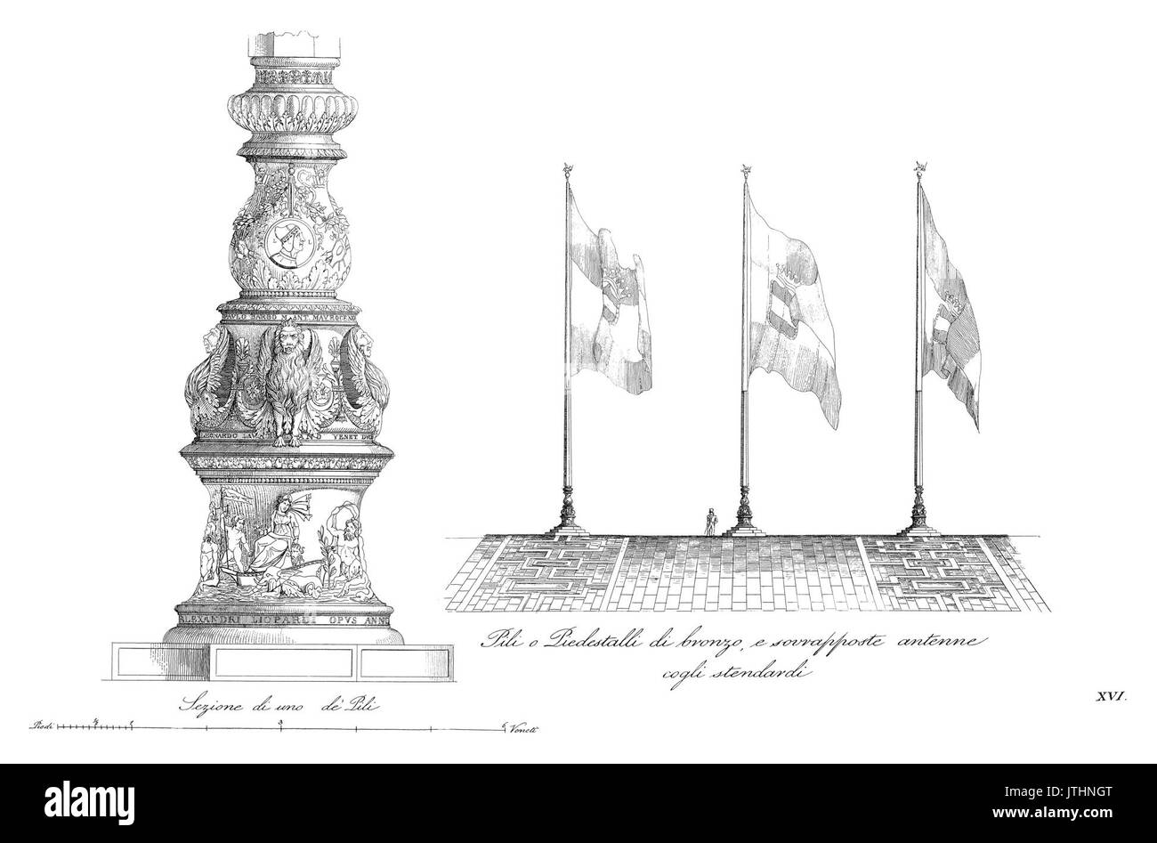 Quadri Moretti, Piazza San Marco (1831), 16 Stockfoto