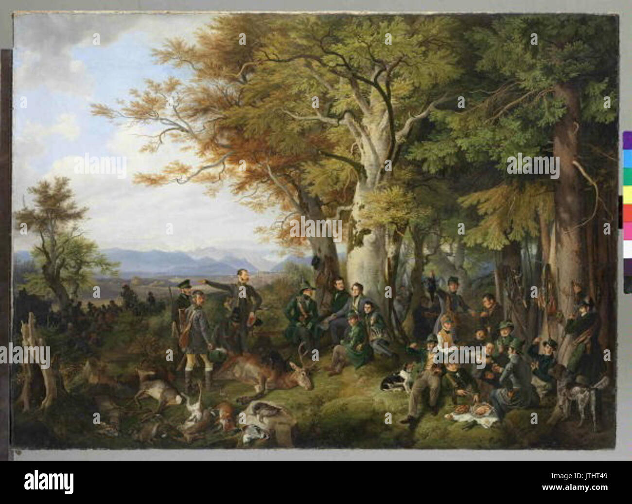 Peter Hess 1792 1871 Odpocinek po lovu Stockfoto