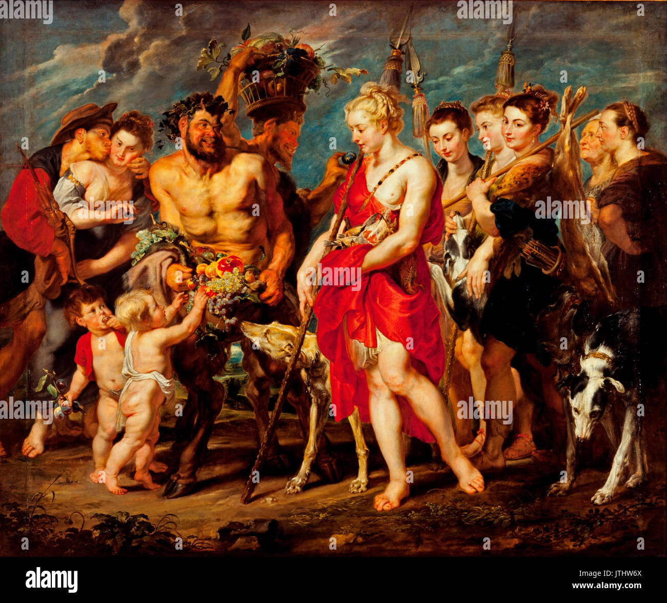 Rubens und Frans Snijders Diana Rückkehr von der Jagd (ca.1617) Stockfoto