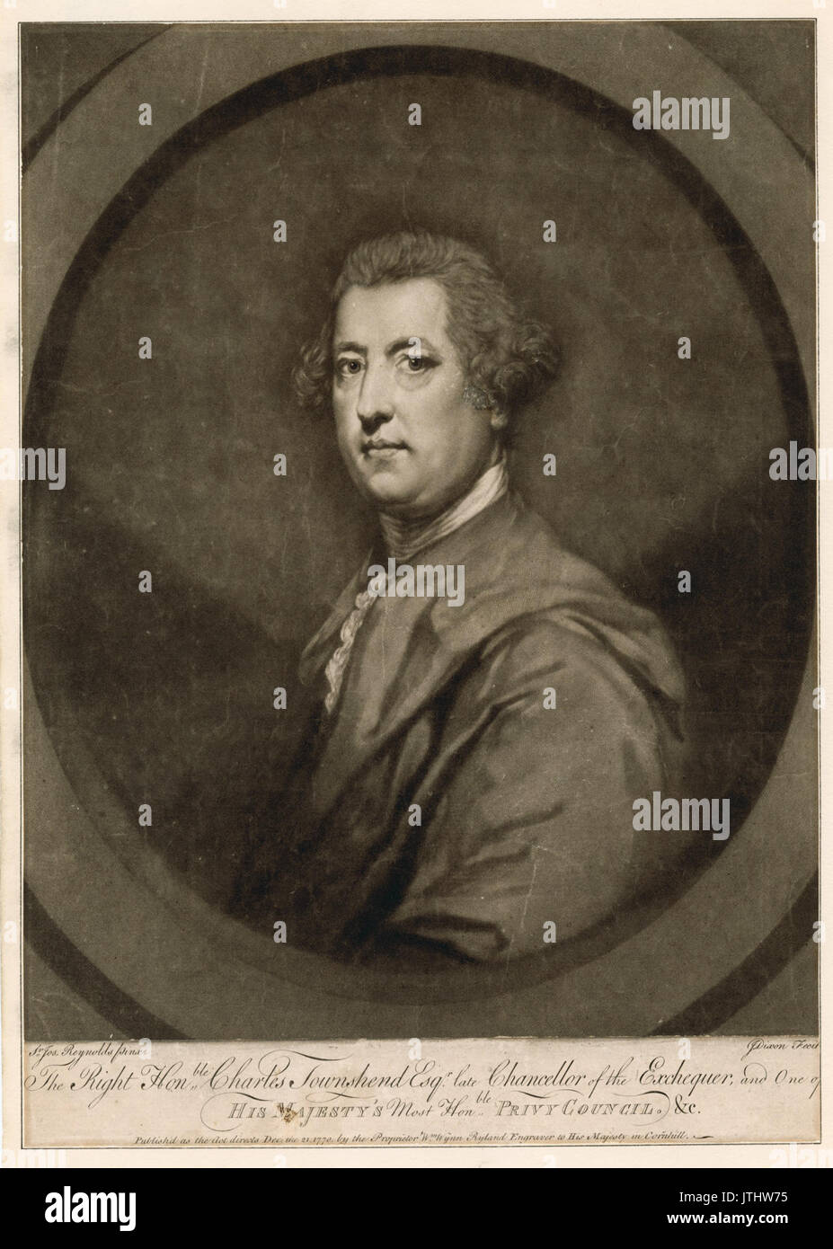 Die richtigen Honble. Charles Townshend Esqr., Ende der Schatzkanzler, und eine Seiner Majestät Die meisten honble. Privy Council (NYPL Hades 292292 465971) Stockfoto