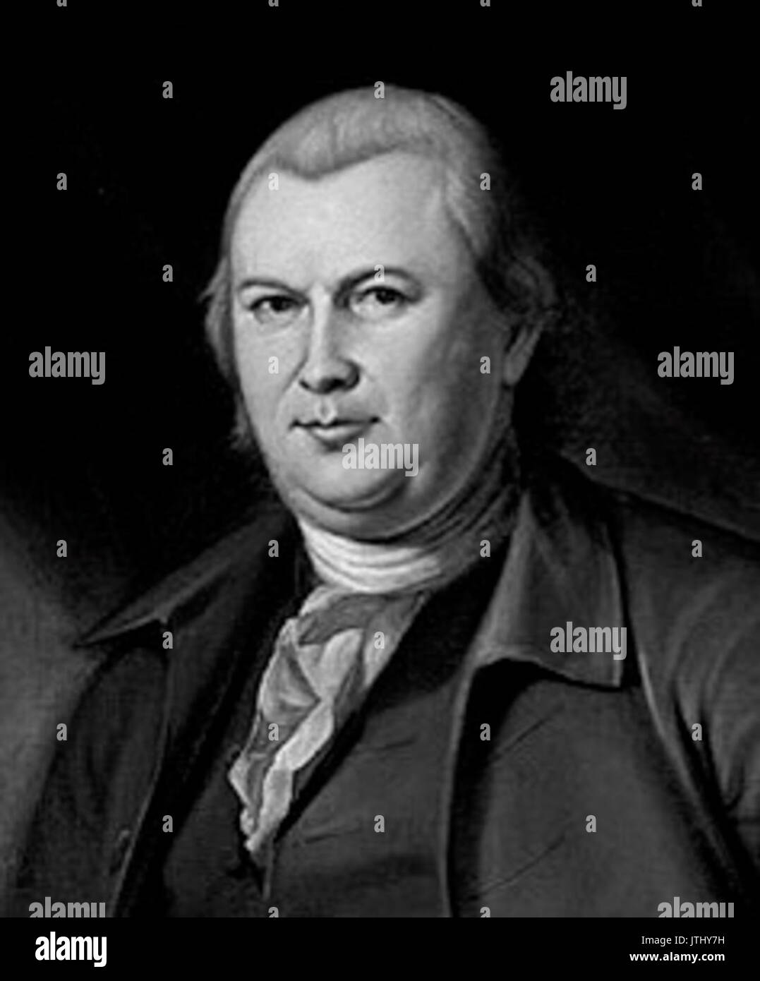 Ein schwarz-weiß geschnittenes Bild von Robert Morris, einem amerikanischen Künstler, der für seine minimalistische und konzeptuelle Kunst bekannt ist und seinen Einfluss in der Kunstwelt widerspiegelt. Stockfoto