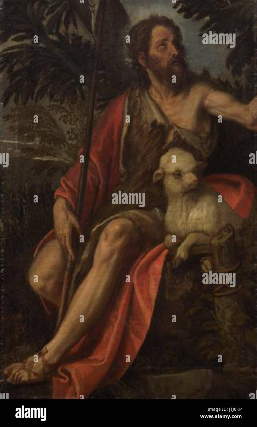 Veronese Saint John Agnus Dei GG 1545 Stockfoto