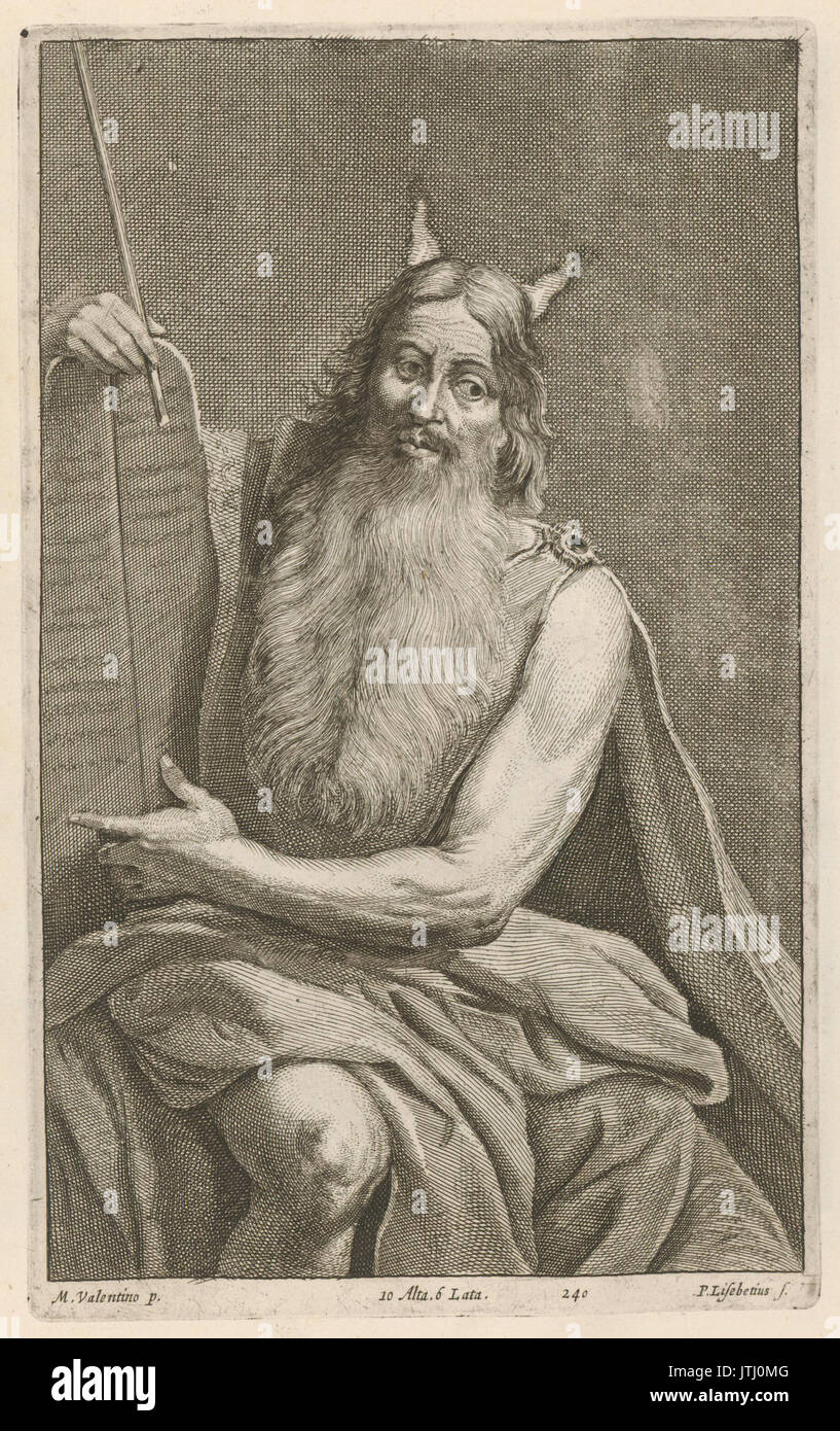Pieter Lisebetten gehörnten Moses und den Gesetzestafeln SVK SNG. G 11965 241 Stockfoto