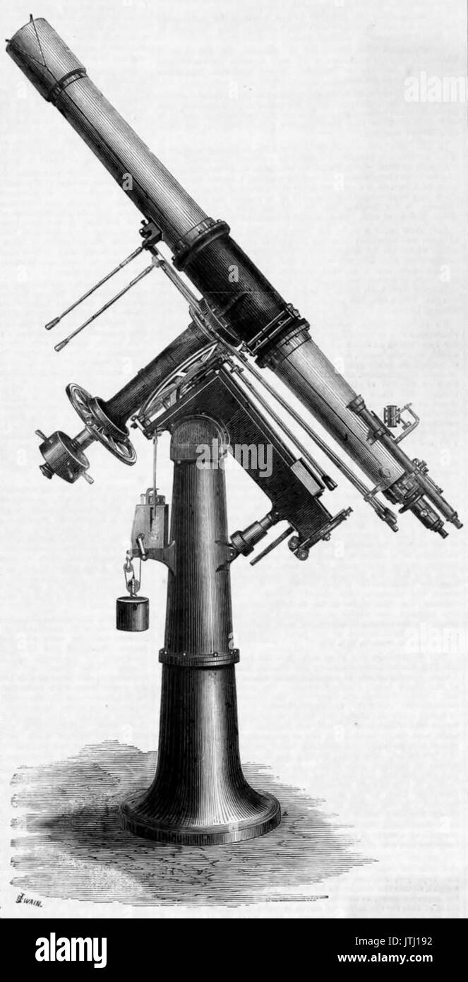 10 Zoll äquatorialen Teleskop (Der Ingenieur, Nov. 10, 1971) Stockfoto