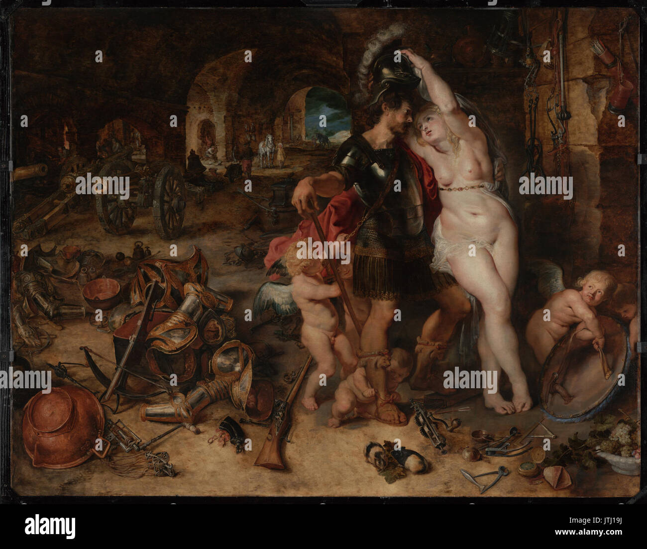 Peter Paul Rubens (Flämische) Die Rückkehr aus Krieg Mars entwaffnet der Venus Stockfoto