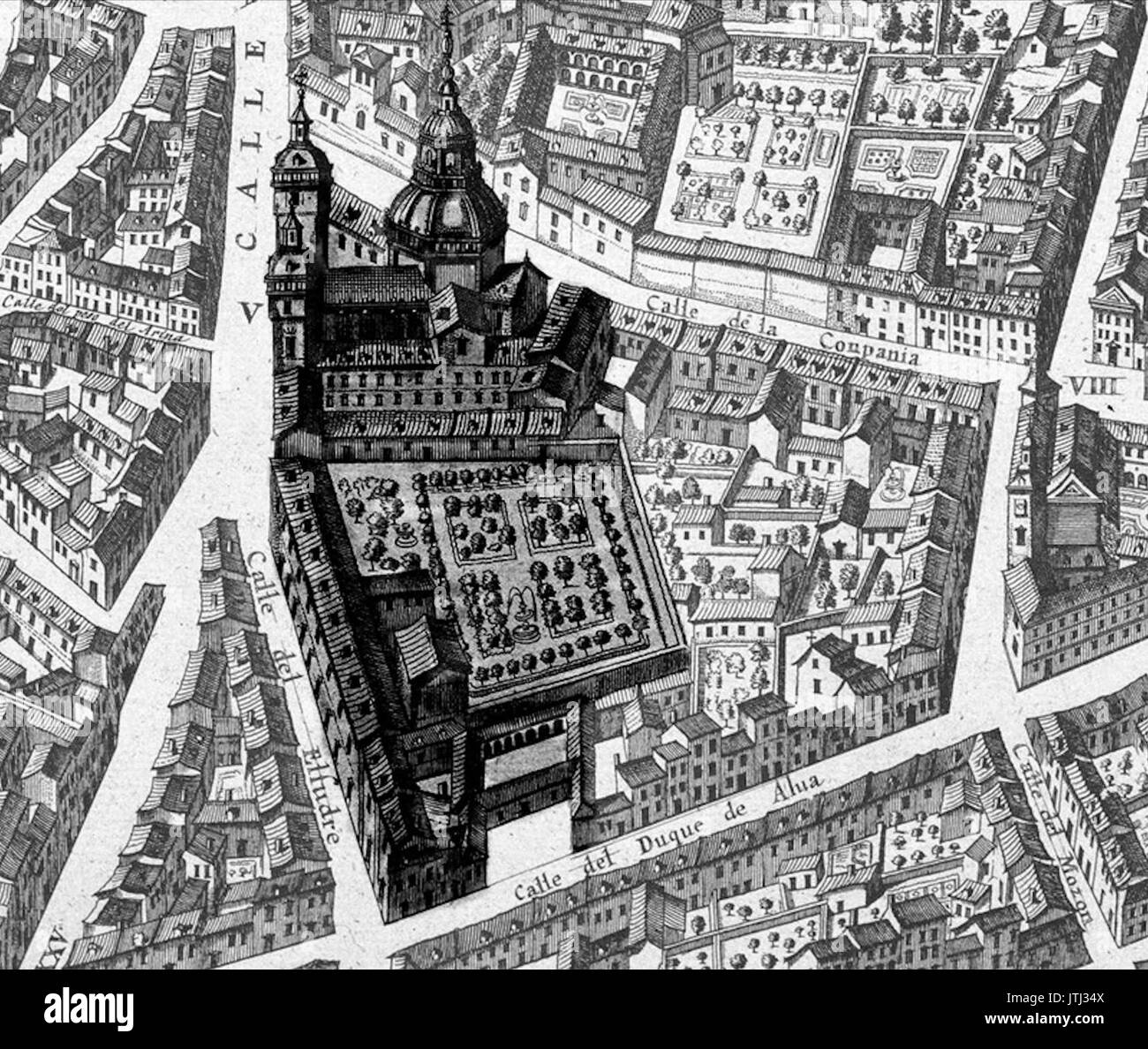 Saint Isidore College alten Gravur Stockfoto