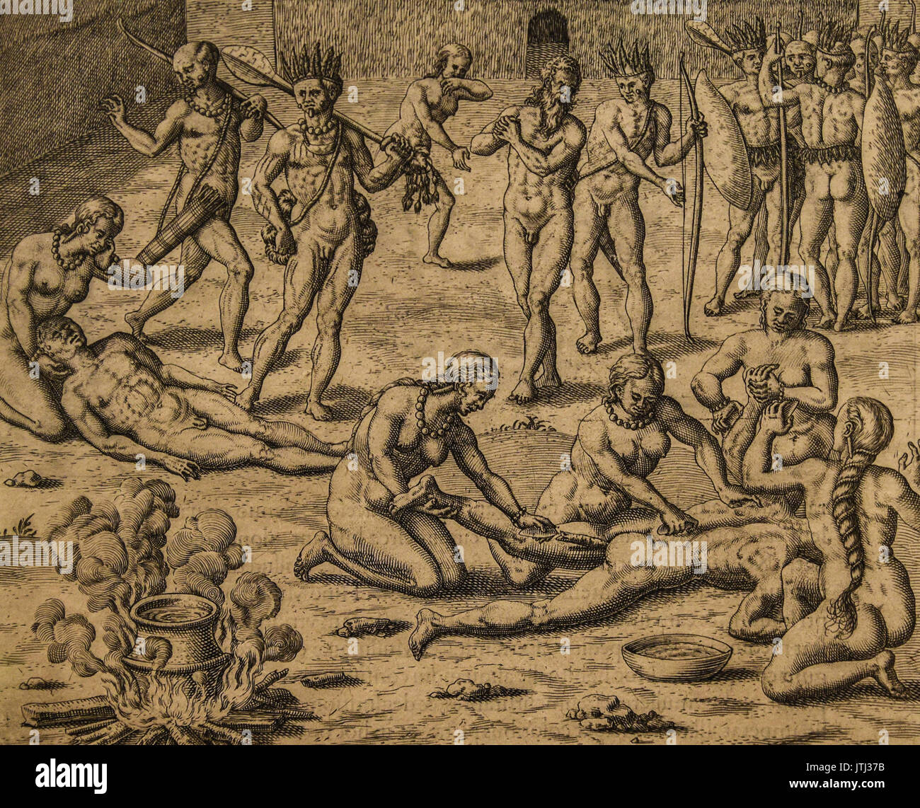 Os filhos de Pindorama. Kannibalismus in Brasilien im Jahr 1557 2 Stockfoto