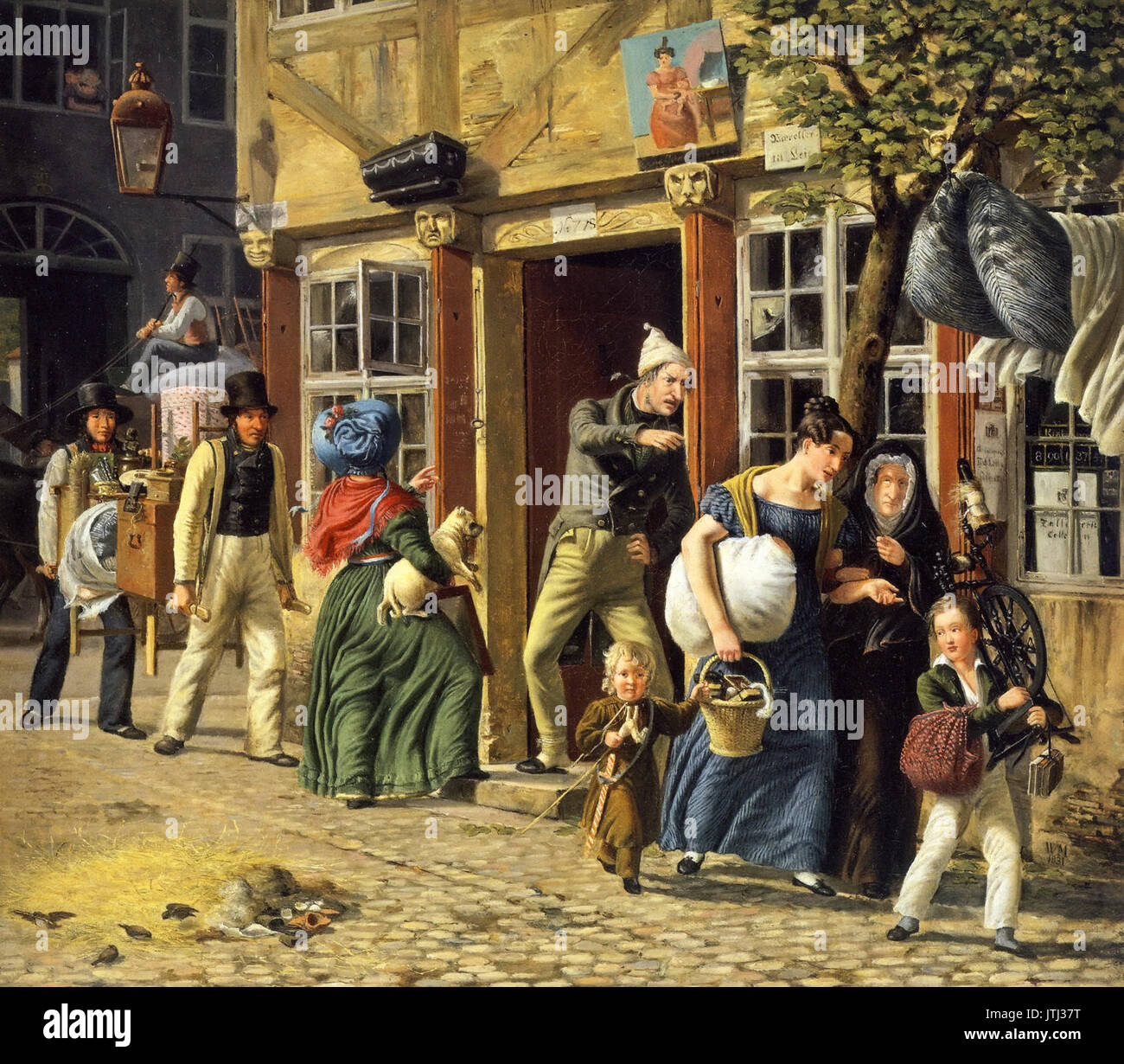 Wilhelm Marstrand En flyttedagsscene 1831 Stockfoto