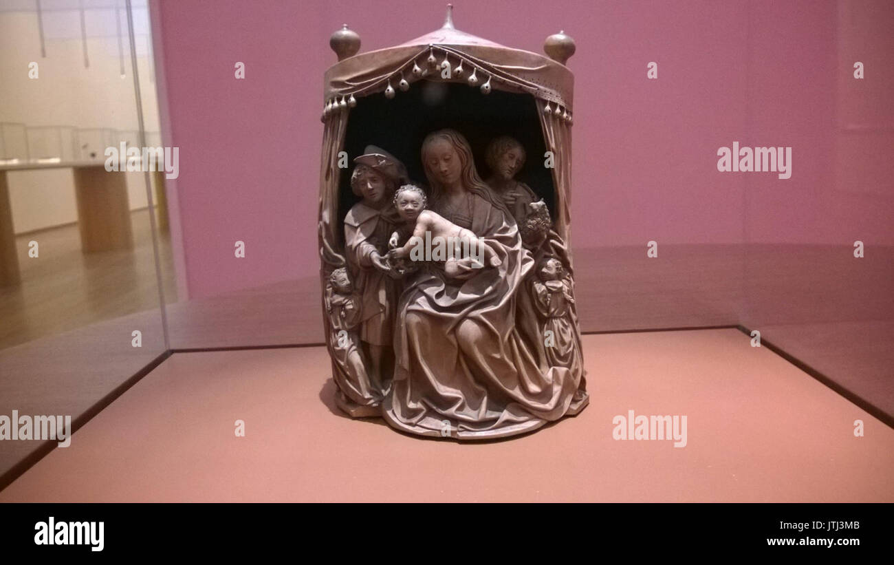 Jungfrau mit dem Hl. Johannes und St. Judoc Stockfoto