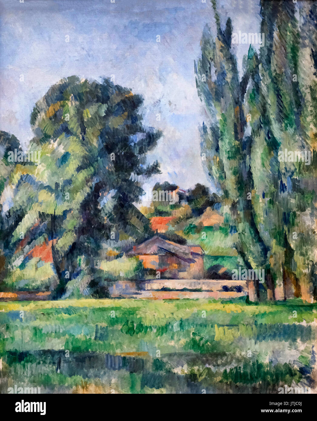 Landschaft mit Pappeln, circa 1885 - Paul Cezanne Stockfoto