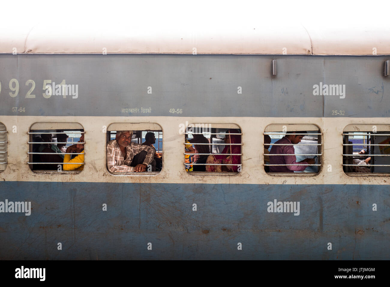 Indian Railways Schlitten, Rajasthan, Indien Stockfoto