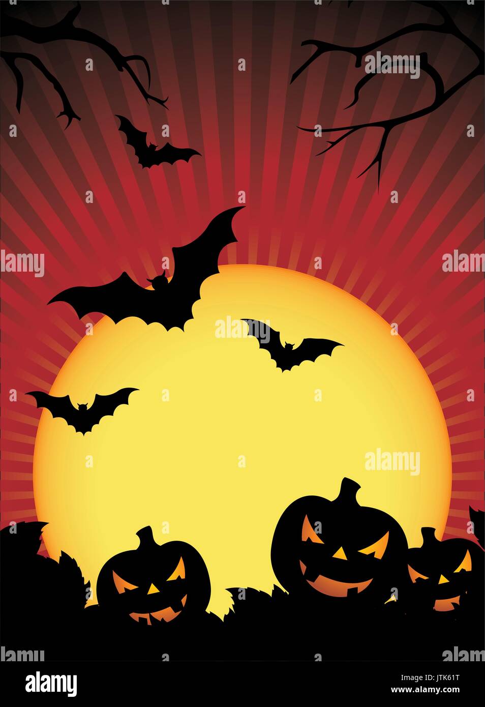 Vector Illustration auf eine Halloween Theme mit Kürbis Stock Vektor