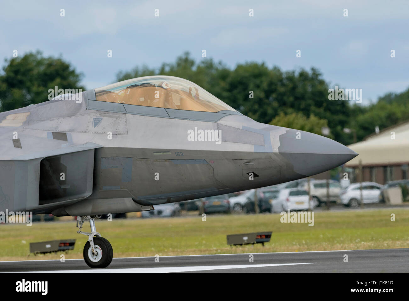 Lockheed Martin F-22A Raptor Demo USAF auf der Royal International Air Tattoo Stockfoto