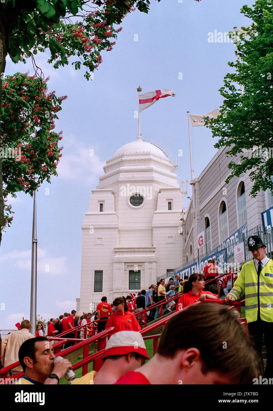 Seltene Bilder des alten Wembley Stadion (Twin Towers) Stockfoto